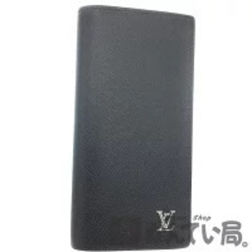 Louis Vuitton Taiga Wallet Brazza Bi fold Portemonnaie Black